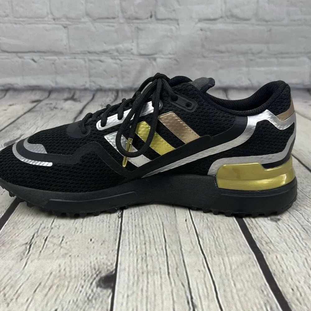 Adidas Originals ZX750 HD Sneakers Size US 5 EU 37.3 Black/Gold/Silver FZ3880